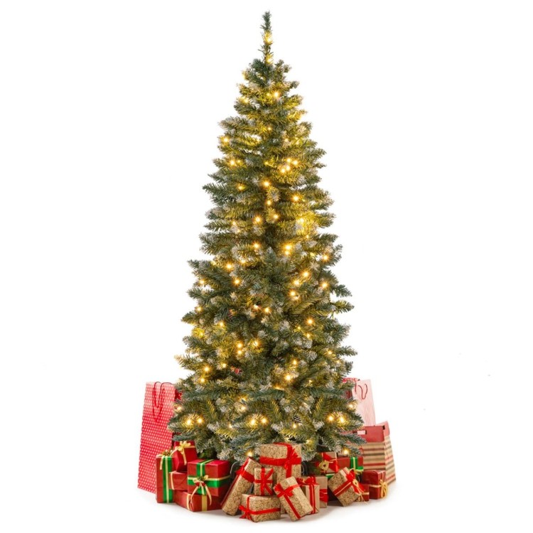 Wąska sztuczna choinka z lampkami LED 150cm