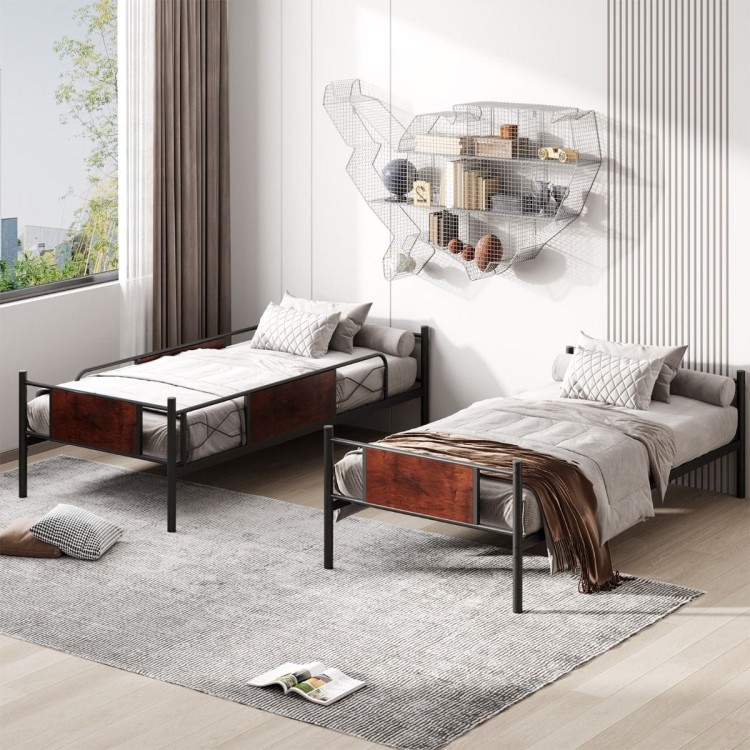 Łóżko piętrowe z możliwością rozłożenia na łóżka pojedyncze 90x190 cm HU10333
