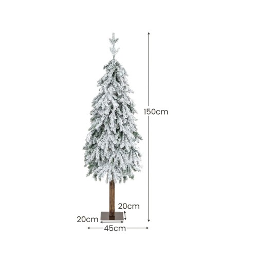 Sztuczna choinka z imitacją pnia i lampkami LED 150 cm