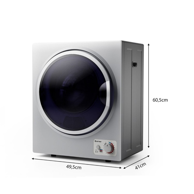 Elektryczna suszarka na pranie 42l 850W srebrna