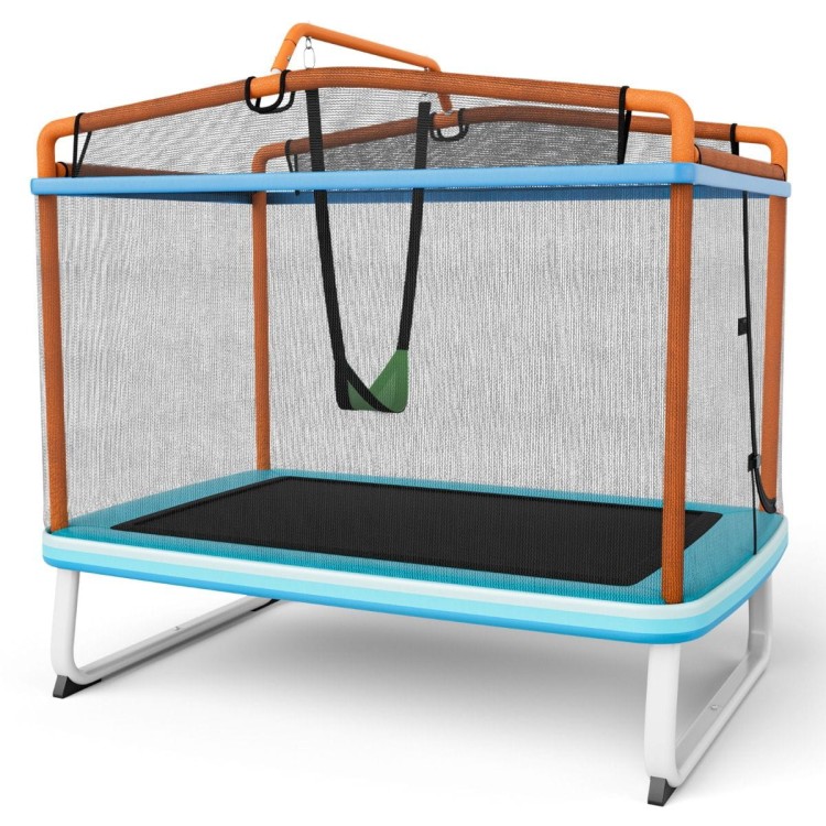 Trampolina dla dzieci z siatką zabezpieczającą pomarańczowy