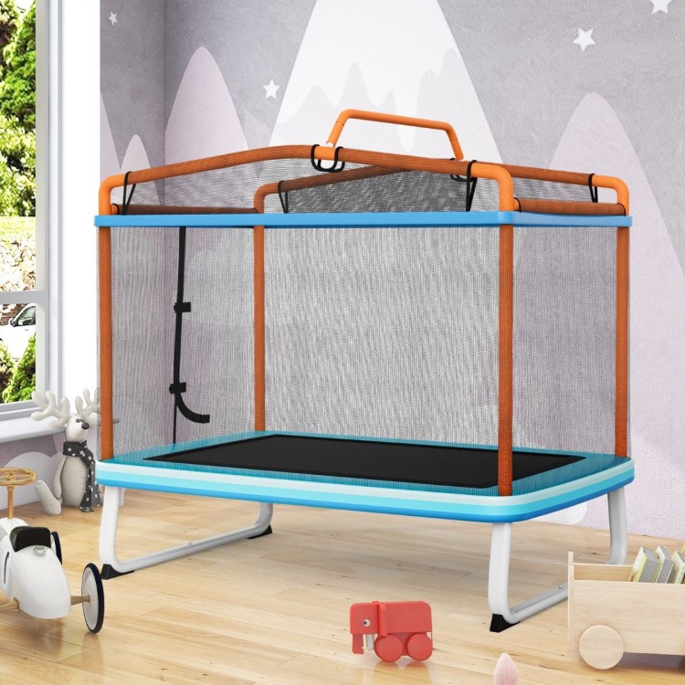 Trampolina dla dzieci z siatką zabezpieczającą pomarańczowy