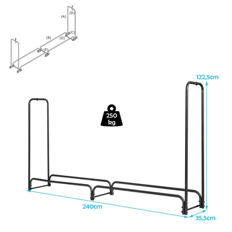 Stojak na drewno 240cm