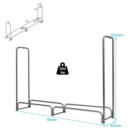 Stojak na drewno 192 cm