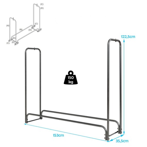 Stojak na drewno 153 cm