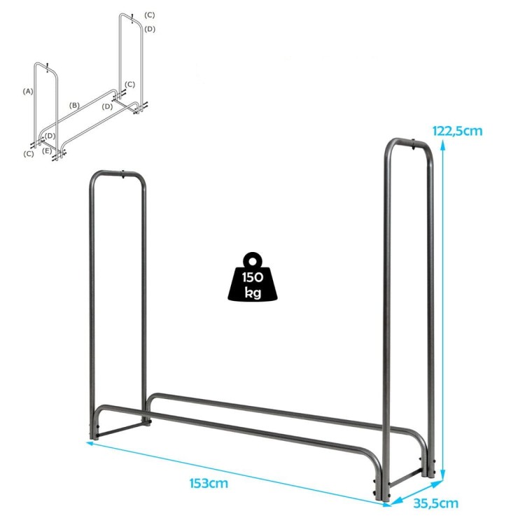 Stojak na drewno 153 cm