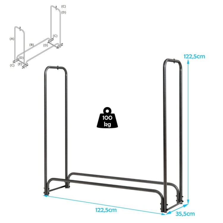 Stojak na drewno 122,5 cm