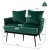 Nowoczesna sofa 2-osobowa Loveseat z poduszkami zielona