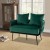 Nowoczesna sofa 2-osobowa Loveseat z poduszkami zielona