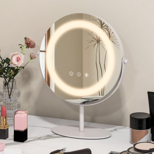 Lusterko kosmetyczne okrągłe z podświetleniem średnica 25 cm