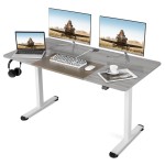 Duże biurko regulowane elektrycznie 140 x 70 x 72-116 cm