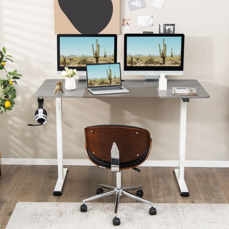 Duże biurko regulowane elektrycznie 140 x 70 x 72-116 cm