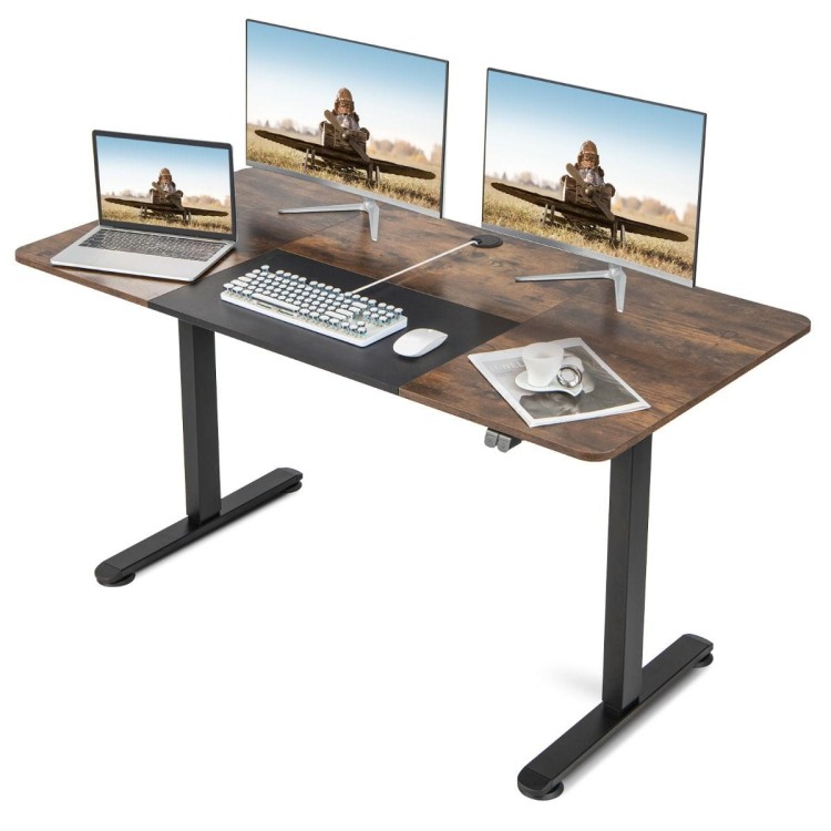 Duże biurko regulowane elektrycznie 140 x 70 x 72-116 cm