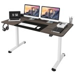 Duże biurko regulowane elektrycznie 140 x 70 x 72-116 cm 
