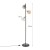 Minimalistyczna lampa podłogowa z 3 kloszami