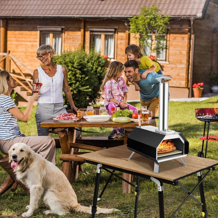 Zewnętrzny piec do pizzy opalany drewnem ze stali nierdzewnej