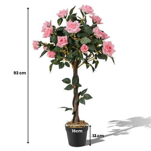 Sztuczny krzew różany o wysokości 93 cm