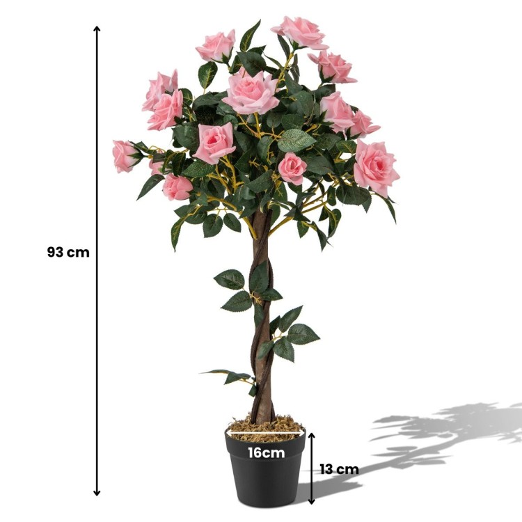 Sztuczny krzew różany o wysokości 93 cm
