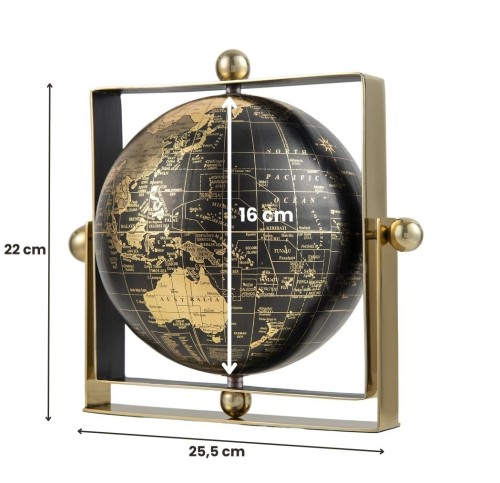 Globus w kwadratowej oprawie o średnicy 16 cm