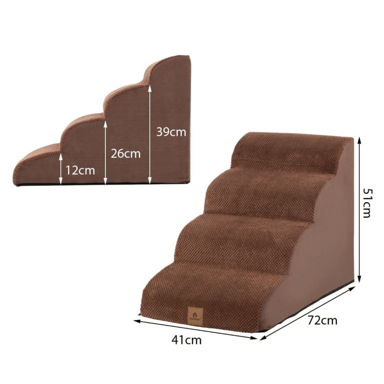 Schody dla psa 51cm brązowe