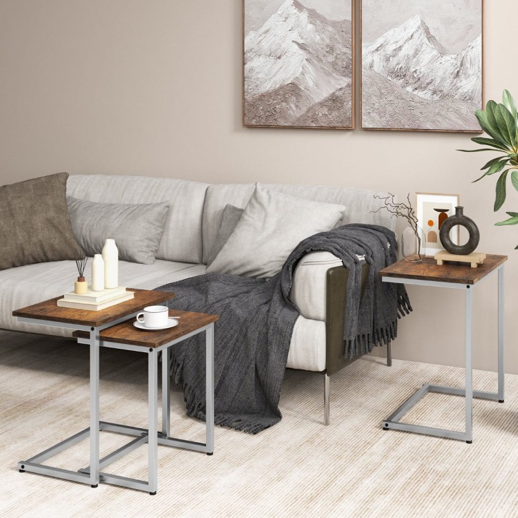 3-częściowy stolik kawowy w stylu industrialnym