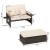 Rozkładana sofa ogrodowa rattanowa 3w1