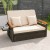 Rozkładana sofa ogrodowa rattanowa 3w1