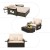 Rozkładana sofa ogrodowa rattanowa 3w1