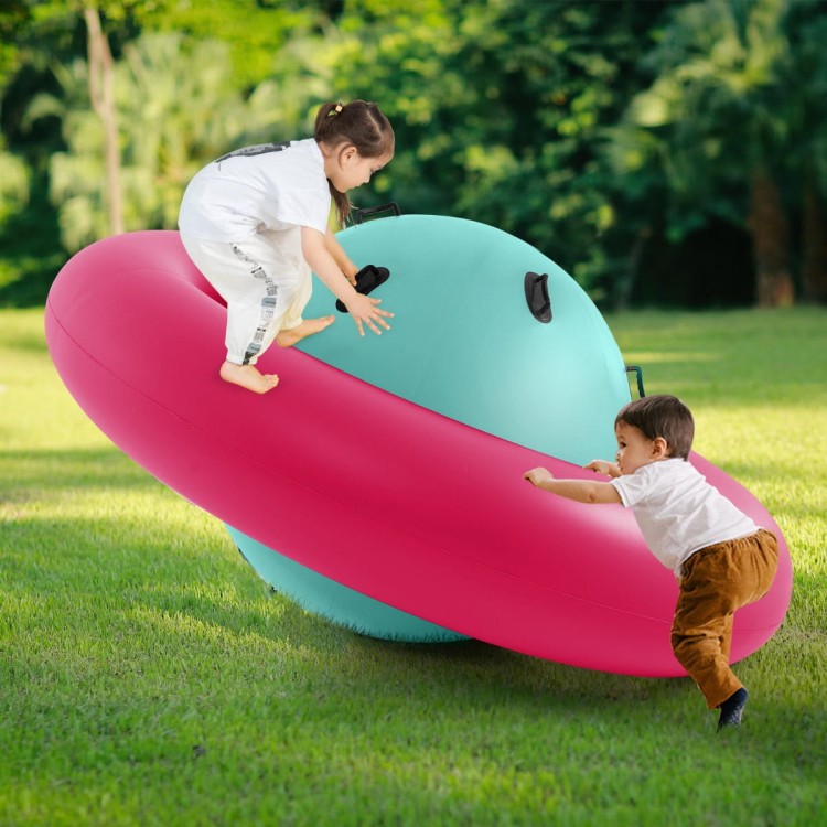 Dmuchany bujak dla dzieci 223 x 123 cm różowo morski
