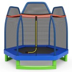 Trampolina dla dzieci z siatką bezpieczeństwa