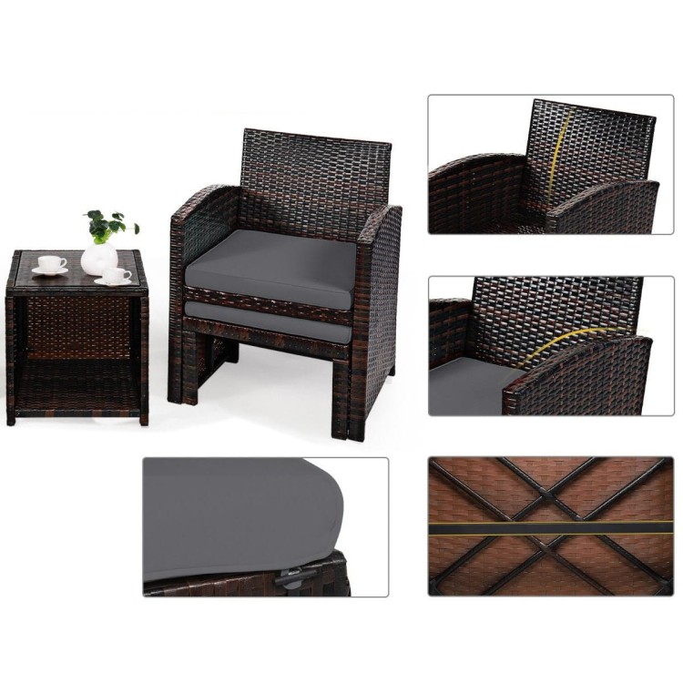 5-częściowy komplet mebli rattanowych