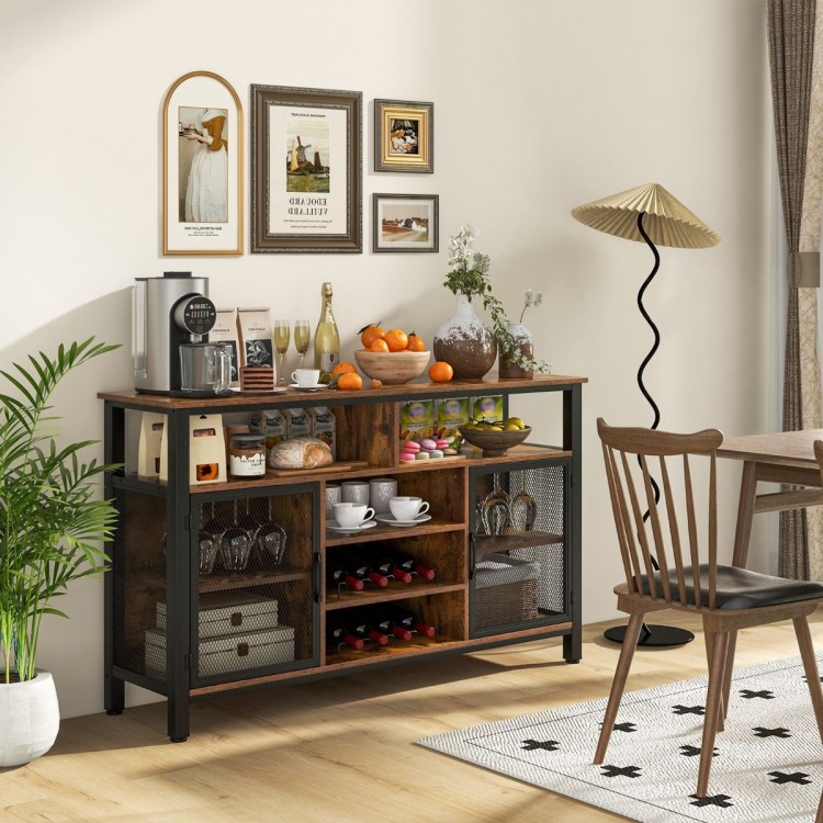 Drewniany kredens w stylu industrialnym 140 x 40 x 82,5 cm