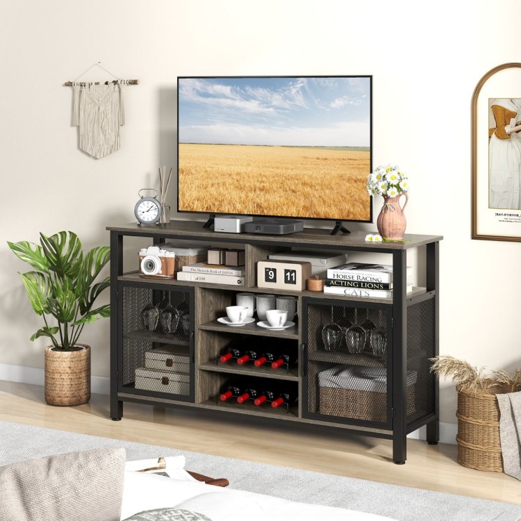 Drewniany kredens w stylu industrialnym 140 x 40 x 82,5 cm