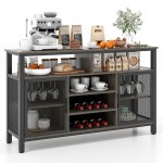 Drewniany kredens w stylu industrialnym 140 x 40 x 82,5 cm