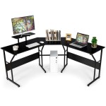 Biurko narożne z podstawką pod monitor 225 x 48 x 91 cm
