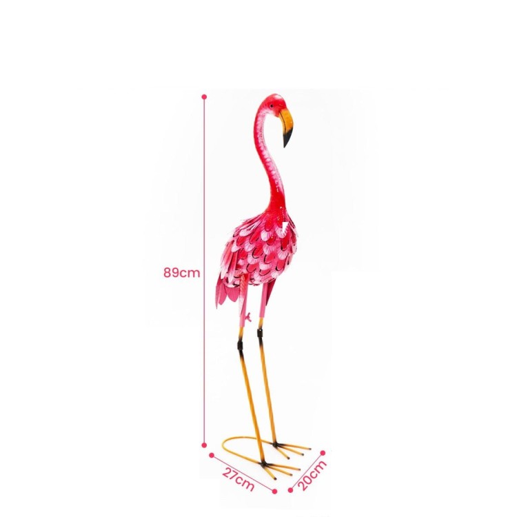Zestaw 2 szt. figurek ogrodowych Flamingi