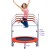 Składana mini trampolina fitness z regulowaną poręczą
