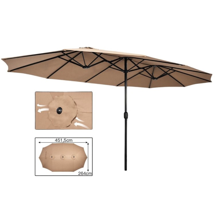 Parasol ogrodowy podwójny na balkon taras