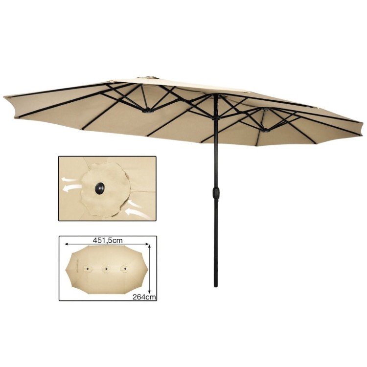 Parasol ogrodowy podwójny na balkon taras