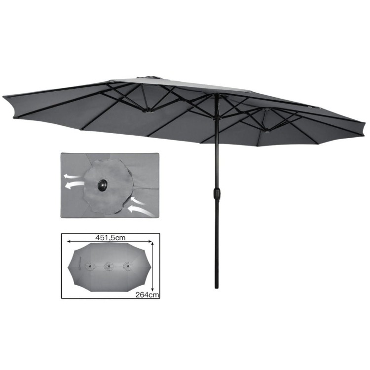 Parasol ogrodowy podwójny na balkon taras