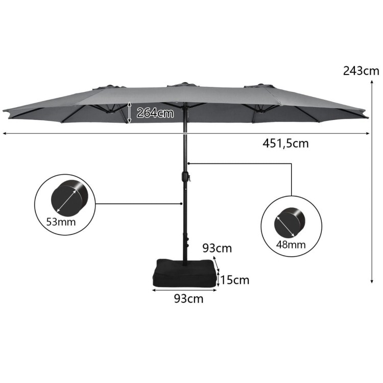 Parasol ogrodowy podwójny na balkon taras