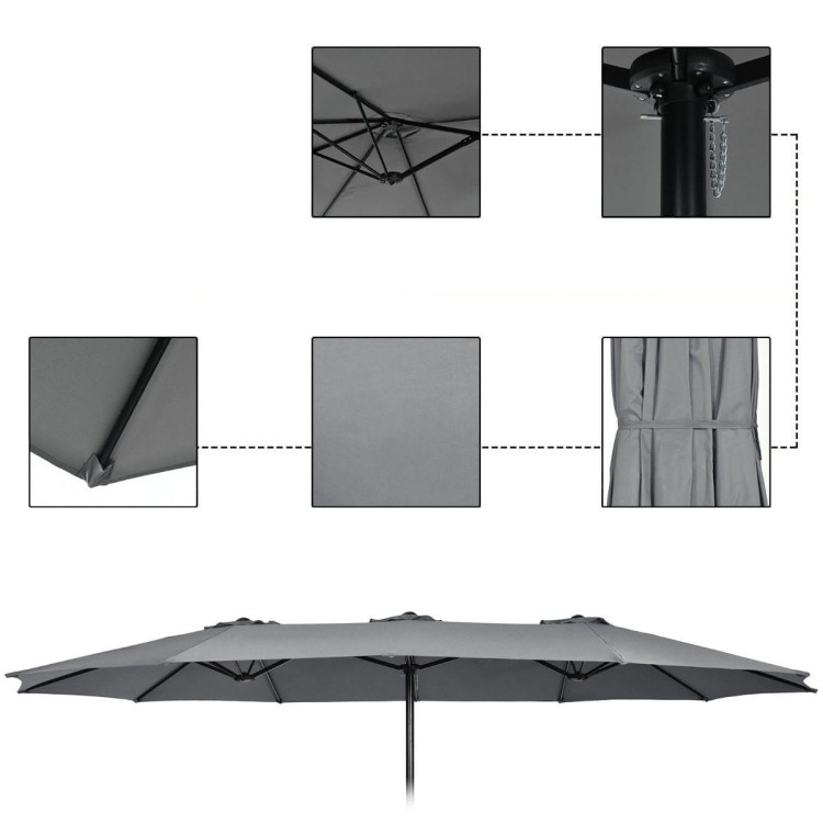Parasol ogrodowy podwójny na balkon taras