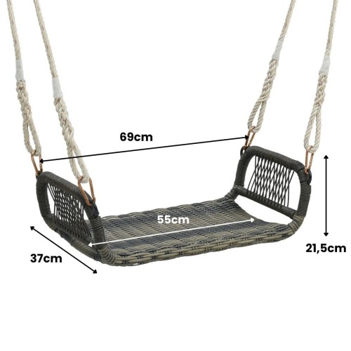 Rattanowa huśtawka ogrodowa