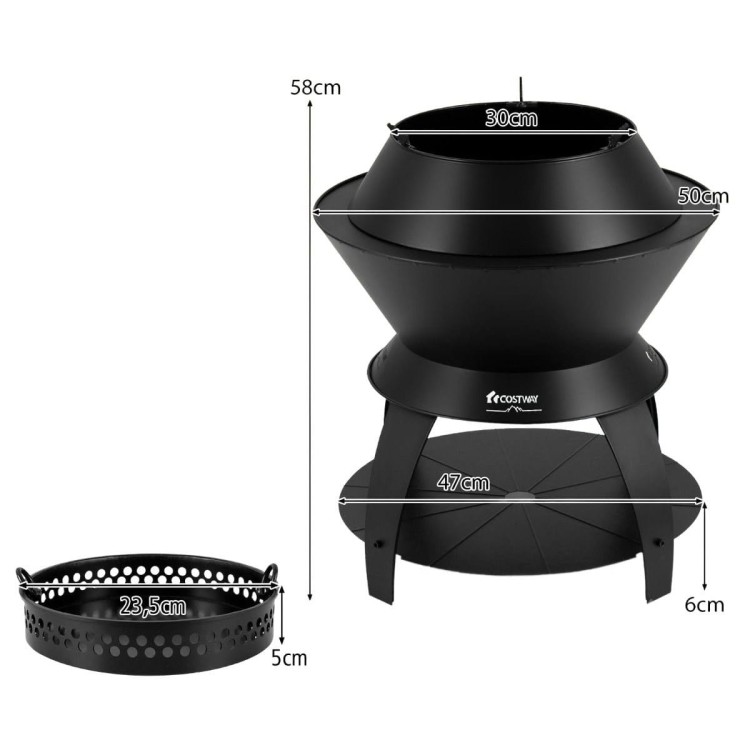 Palenisko ogrodowe grill 3w1