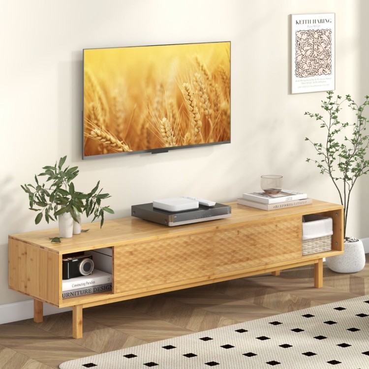 Bambusowa szafka RTV 160 x 40 x 38 cm