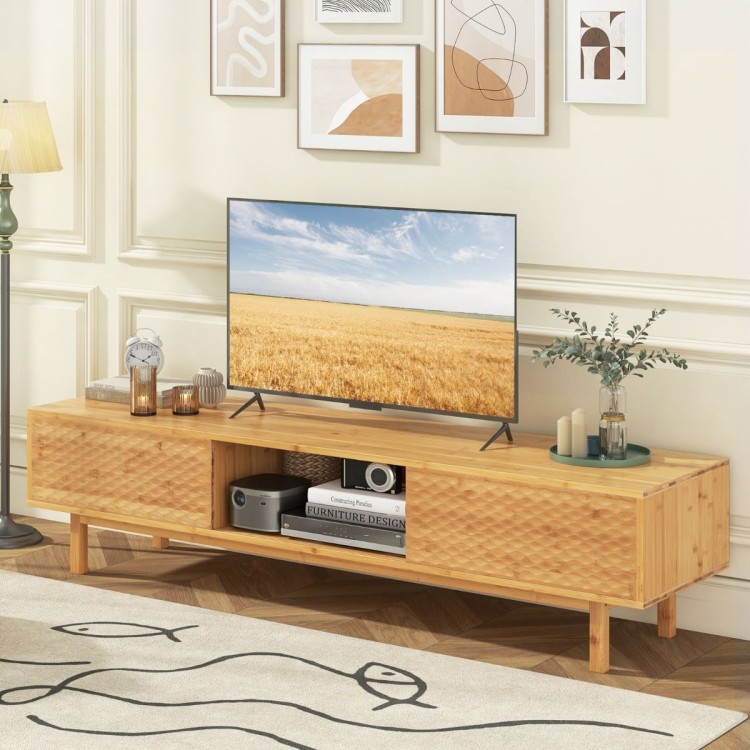 Bambusowa szafka RTV 160 x 40 x 38 cm