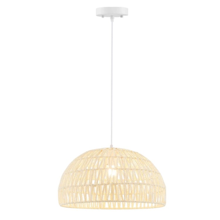 Ręcznie tkana lampa wisząca z regulacją wysokości