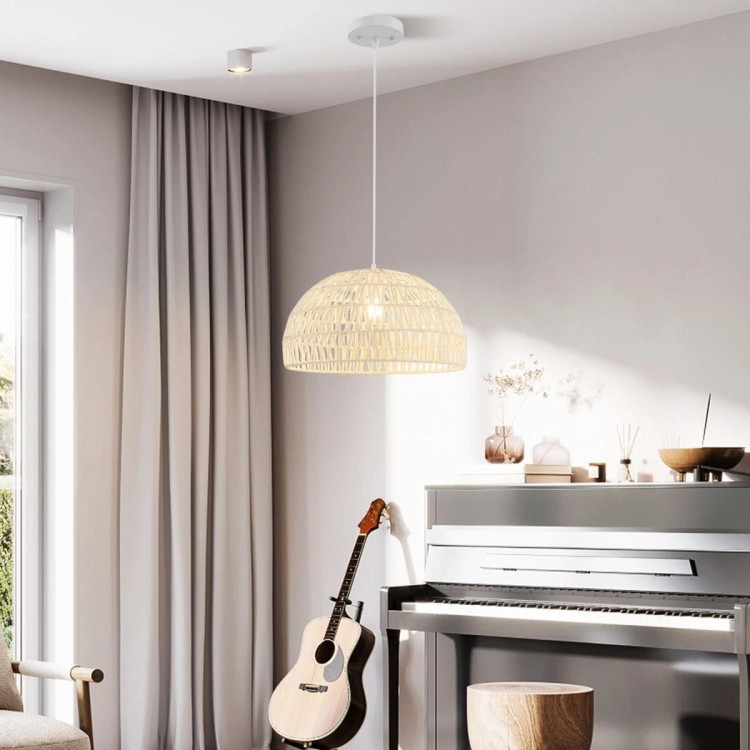 Ręcznie tkana lampa wisząca z regulacją wysokości
