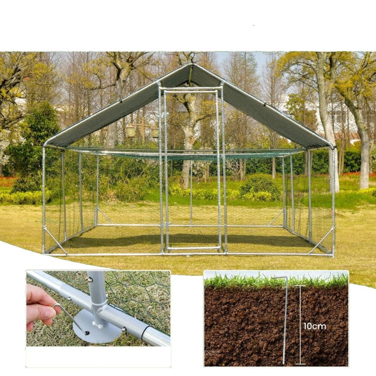 Kurnik z zadaszeniem Zagroda 6 x 3 x 1,95 m