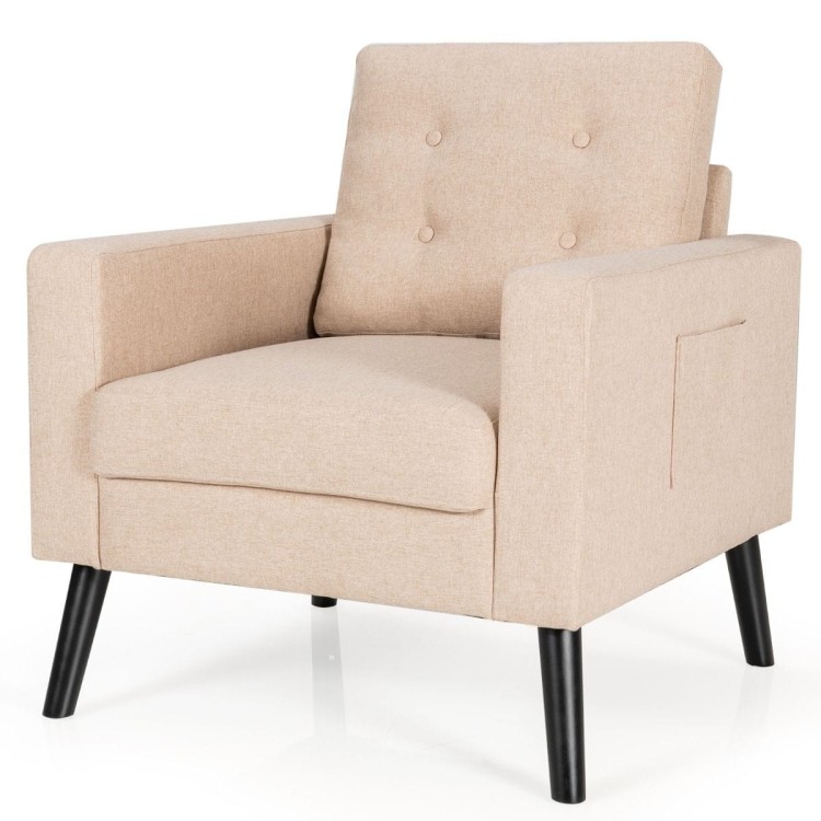 Nowoczesny fotel w stylu skandynawskim 75 x 81 x 86 cm